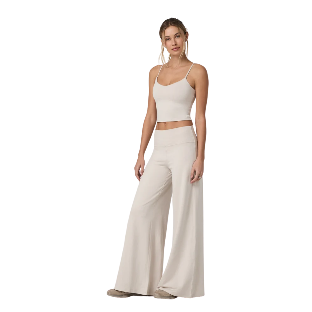 Vuori Womens Halo Easy Wideleg Pant-  Ecru Heather