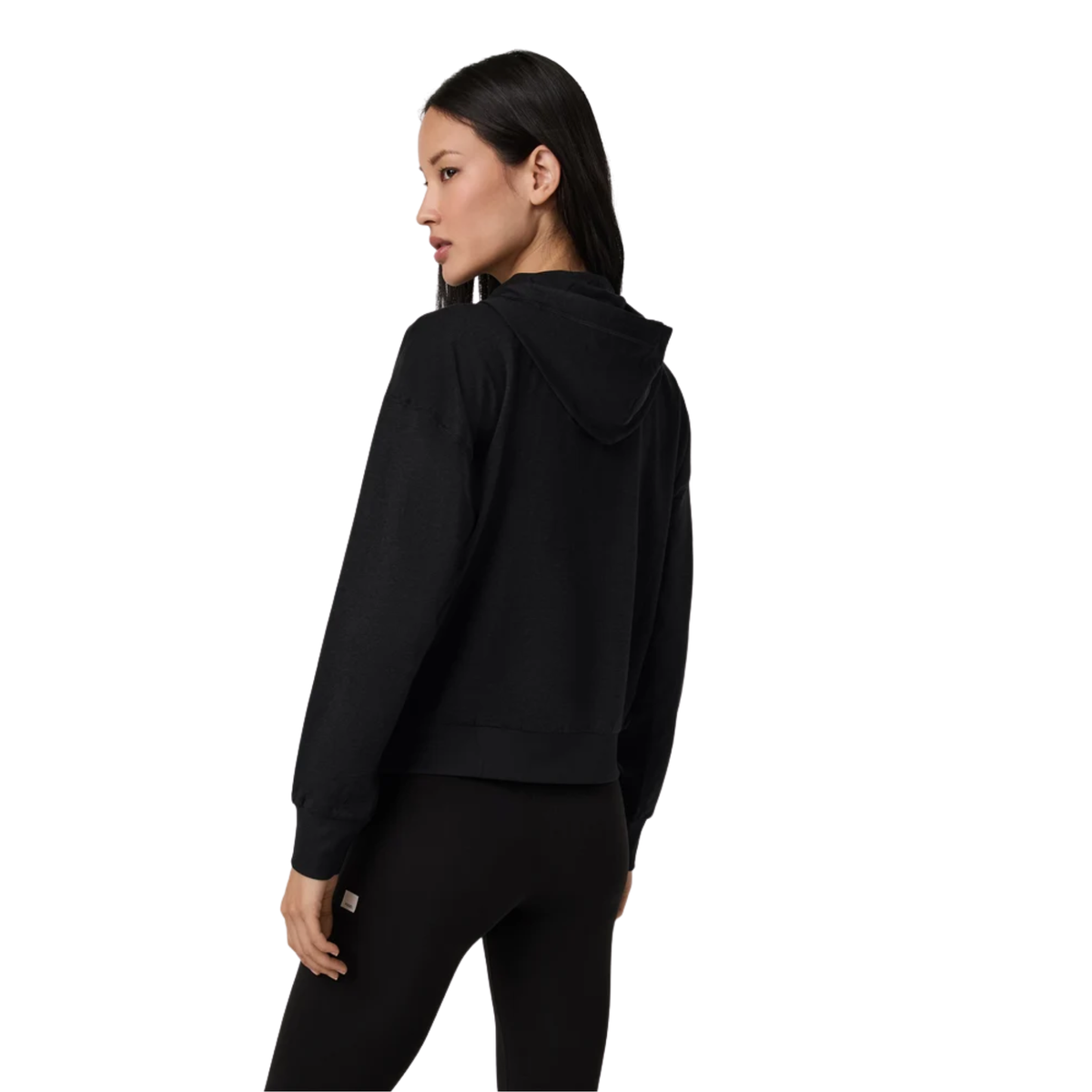 Vuori Womens Halo Modern Pullover Hoodie-Black Heather