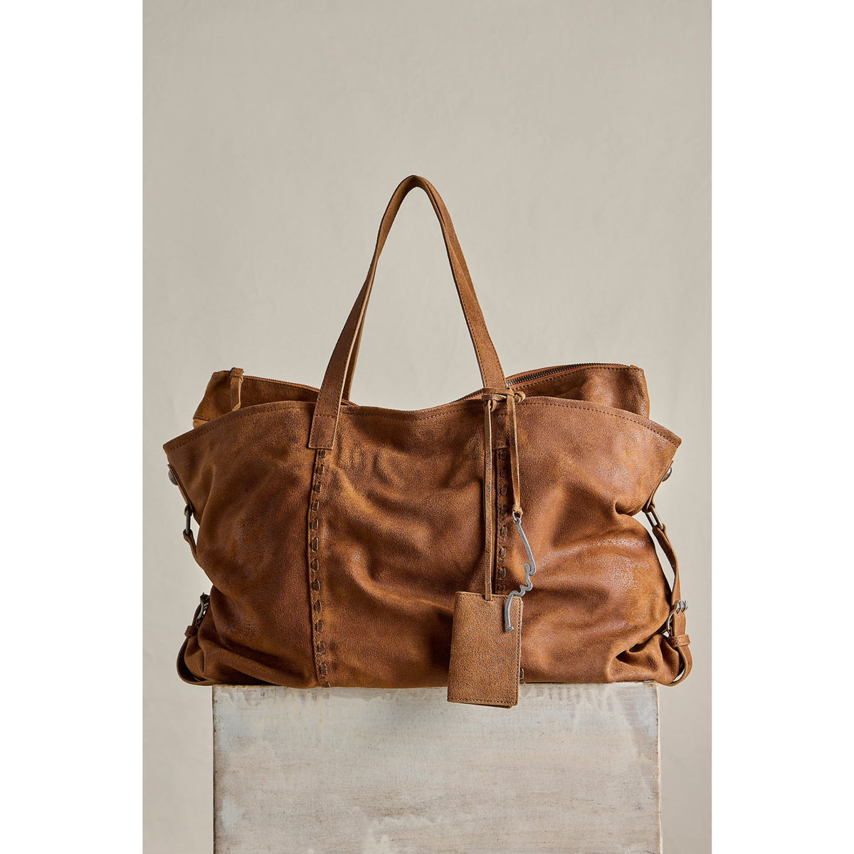 Free People Womens Hollis Tote - Cognac