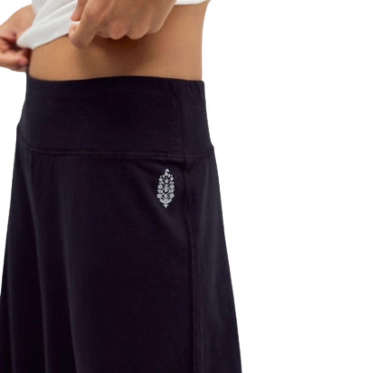 Free People Womens Hot Shot Easy Pant-0009_Solid Black