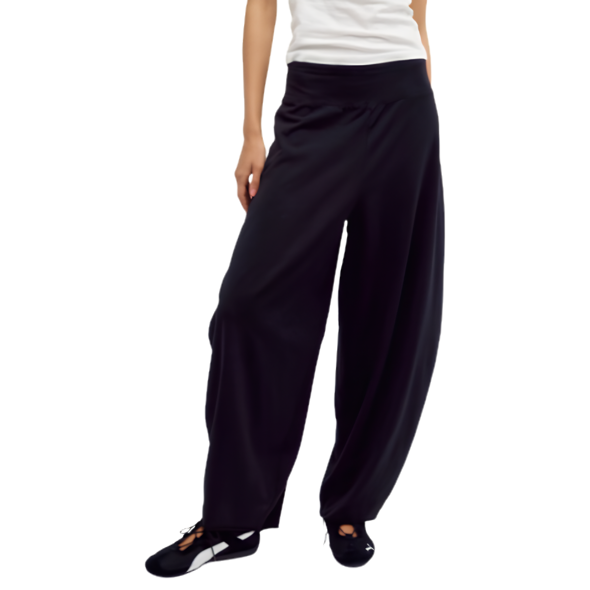 Free People Womens Hot Shot Easy Pant-0009_Solid Black