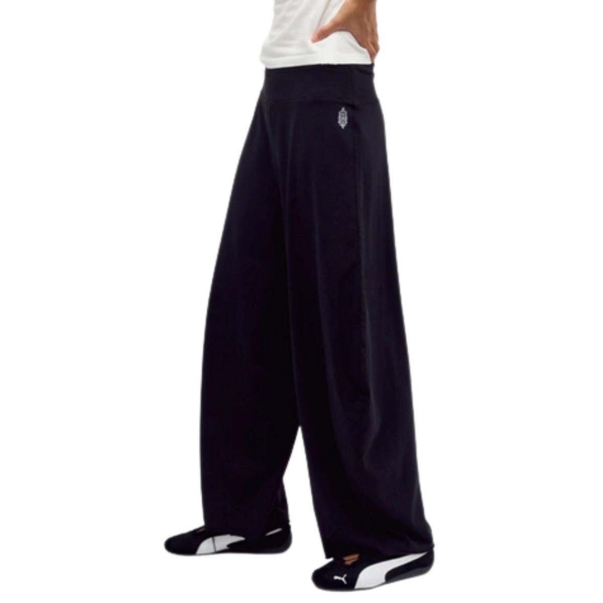 Free People Womens Hot Shot Easy Pant-0009_Solid Black