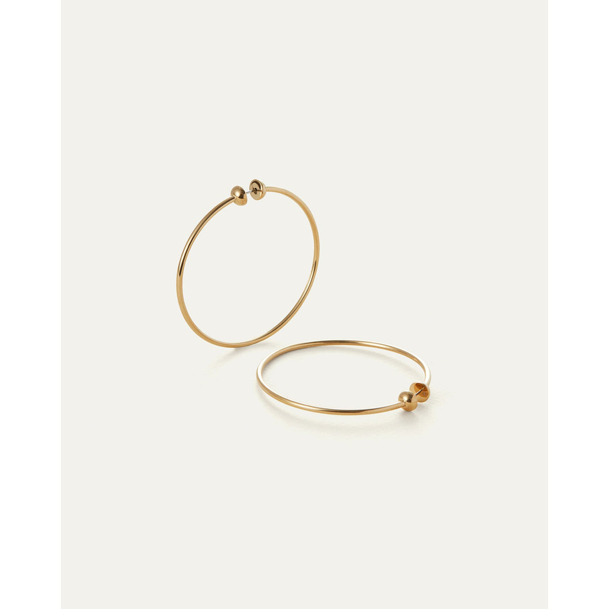 Jenny Bird Womens Icon Hoops - Medium in High Polish Gold - Gold