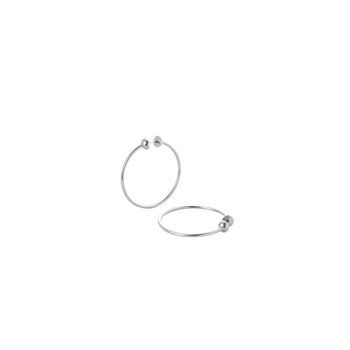 Jenny Bird Womens Icon Hoops Small in Rhodium-Rhodium