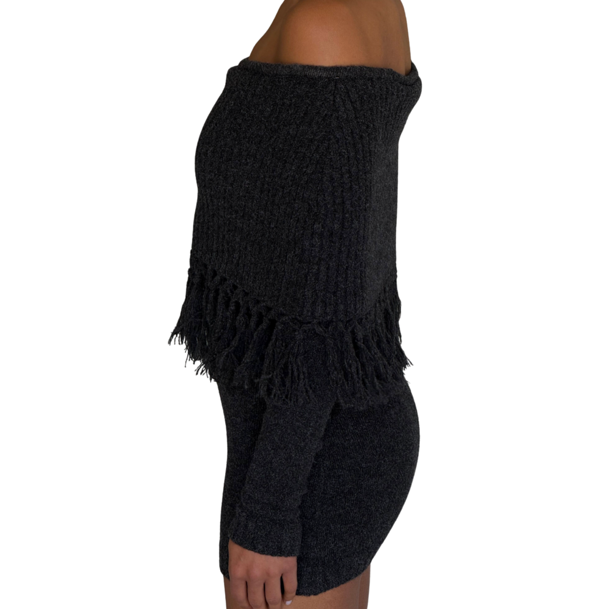 Frankies Bikinis Womens Jane Knit Dress-Winter Skies