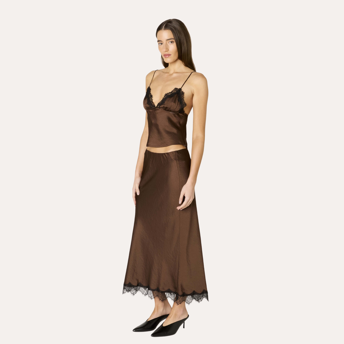 Place Showroom Womens Kingsley Top -  Chocolate