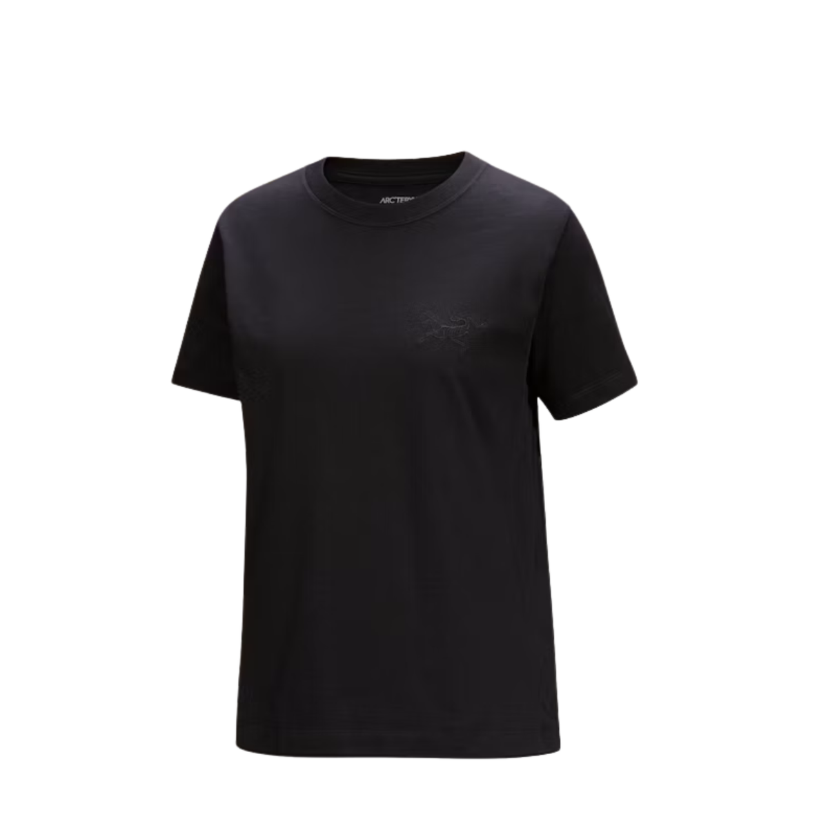 Arcteryx Womens Kragg Cotton Little Bird Crew SS-Black & Black