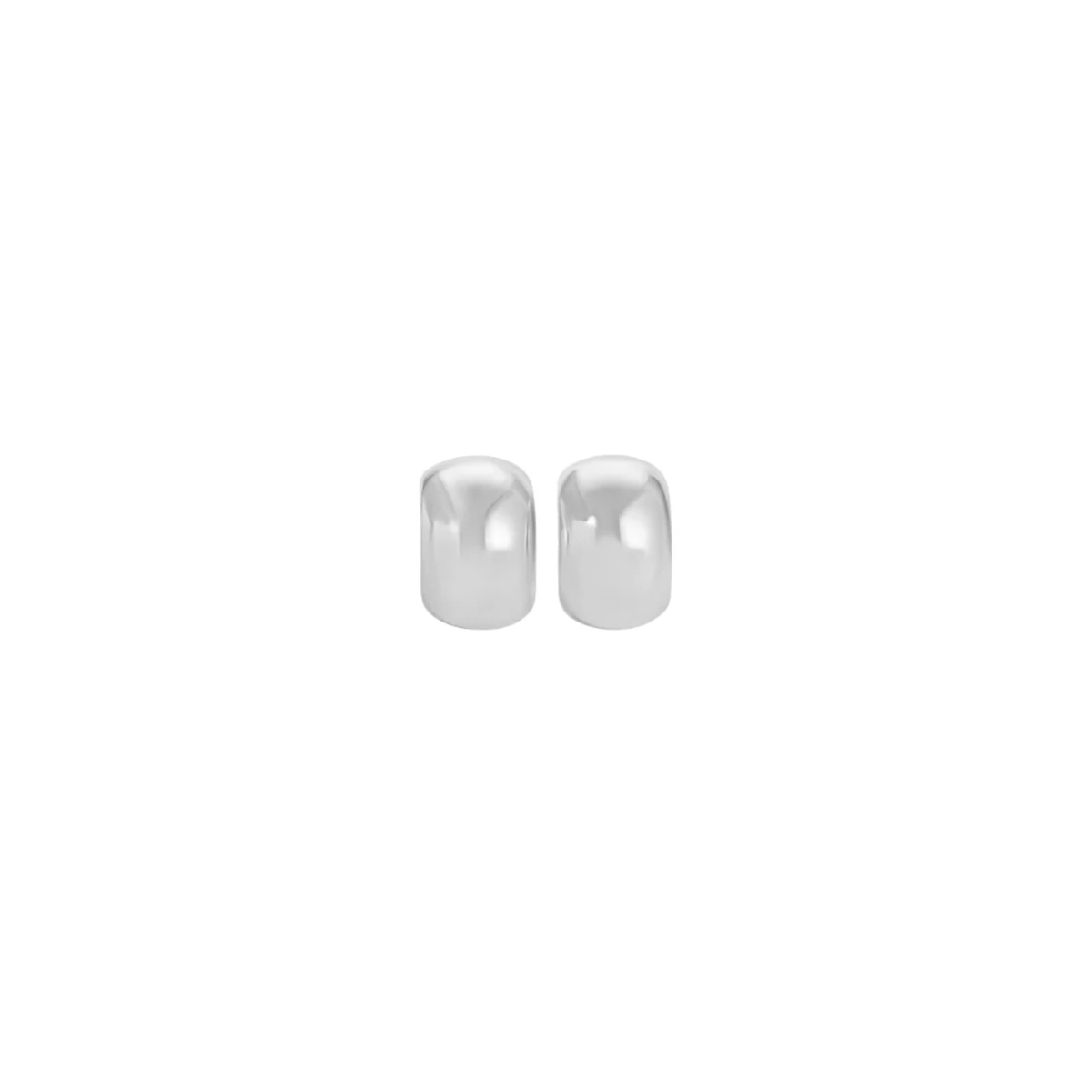 Heaven Mayhem Womens Ky Hoop Smooth Silver Earrings- Silver 