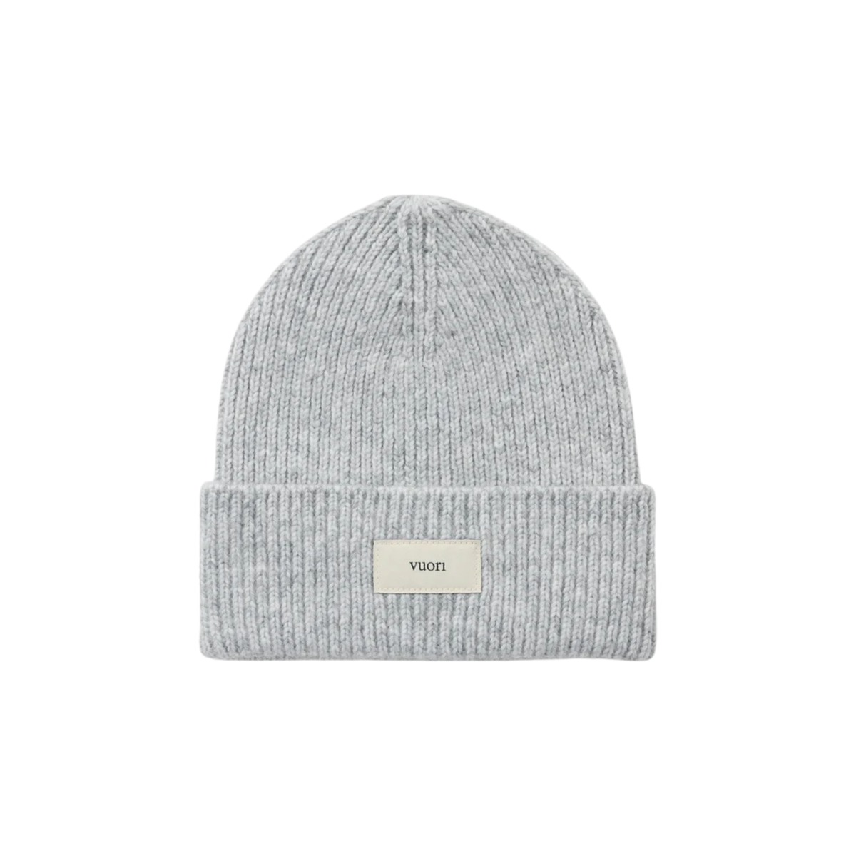 Vuori Womens Label Beanie 2.0-Pale Grey Heather