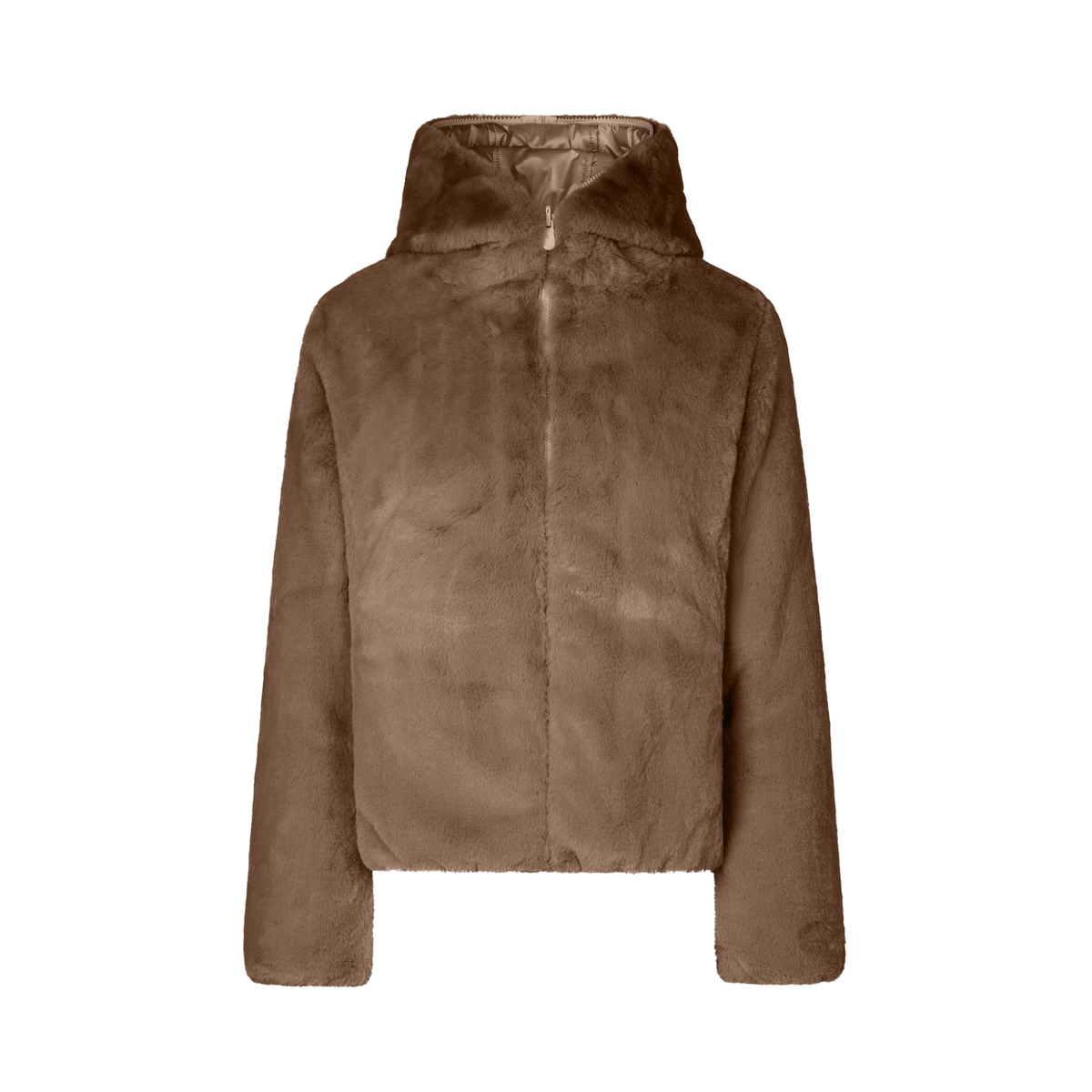 Save The Duck Womens Laila Jacket FURY23-40054_Noisette Brown