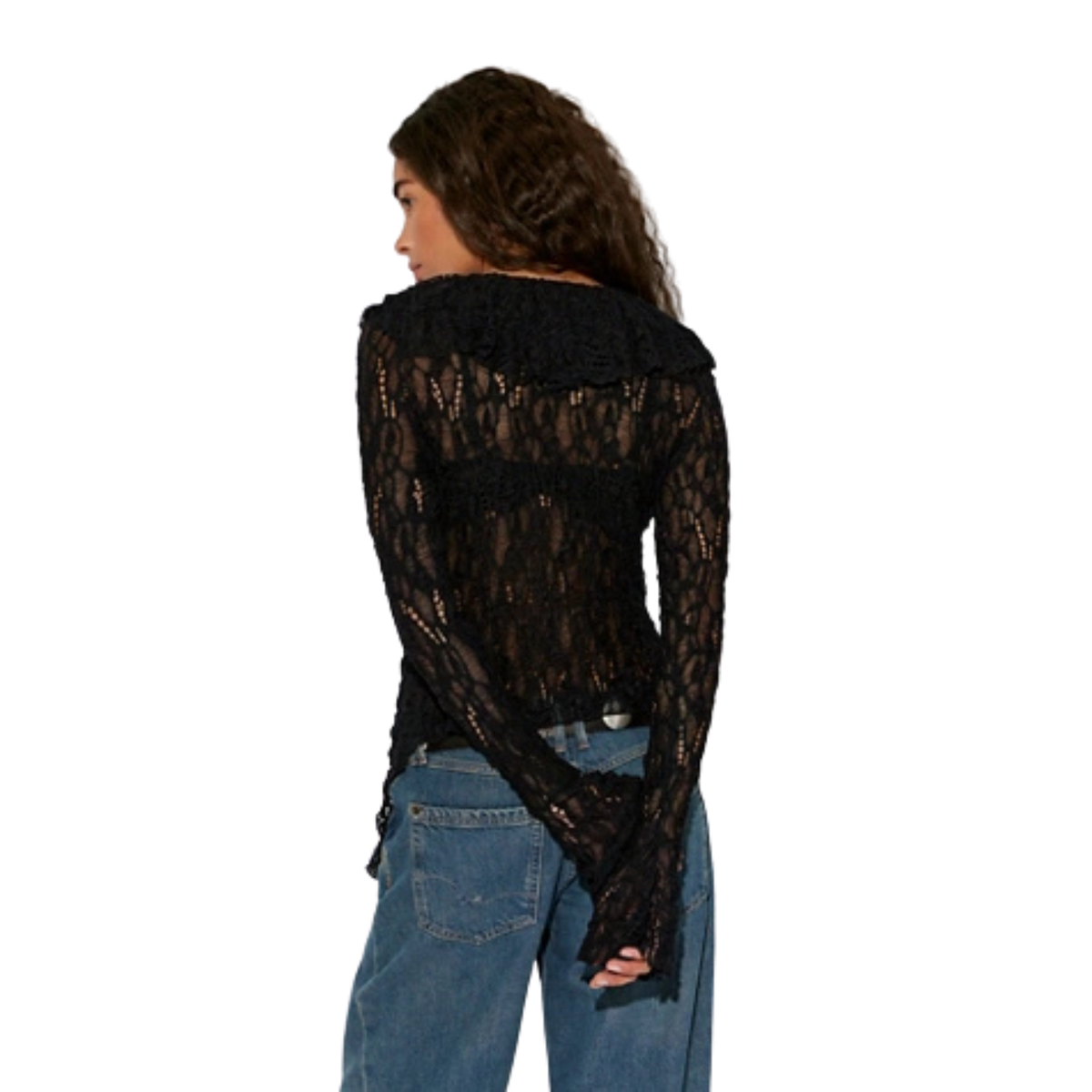 Free People Womens Laney Cardi-Black