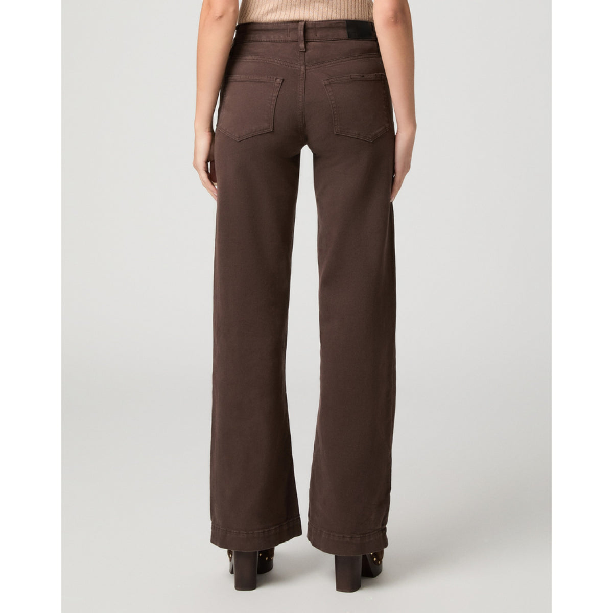 Paige Premium Denim Womens Leenah 32" w/ Mini Patch Pockets in Rich Chocolate