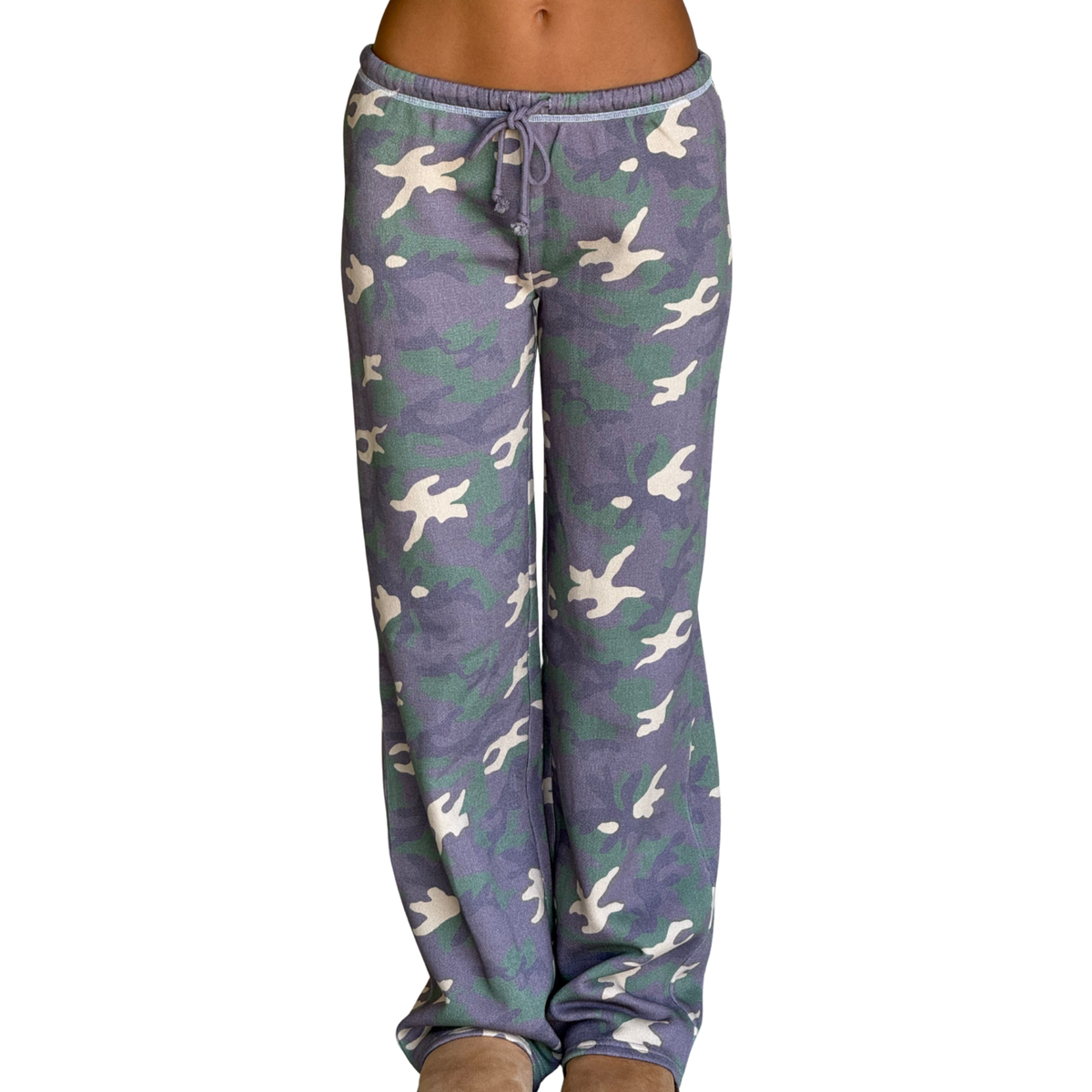 Frankies Bikinis Womens Legacy Terry Sweatpant-Classic Camo