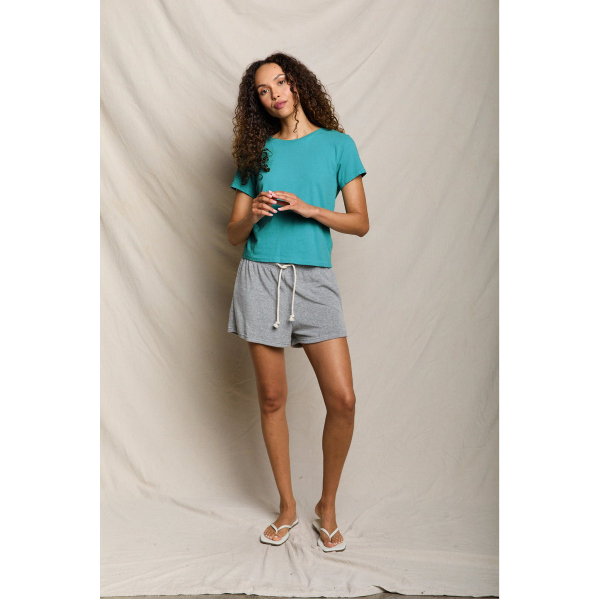 Perfect White Tee Womens Lisa Recycle Cotton Slim Crew Tee
