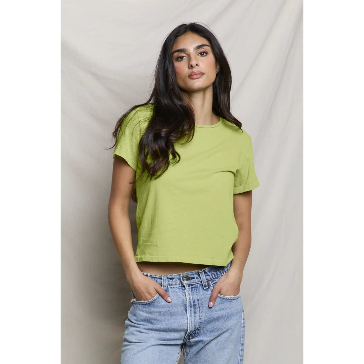 Perfect White Tee Womens Lisa Recycle Cotton Slim Crew Tee