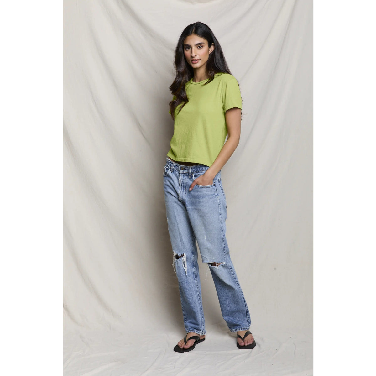 Perfect White Tee Womens Lisa Recycle Cotton Slim Crew Tee