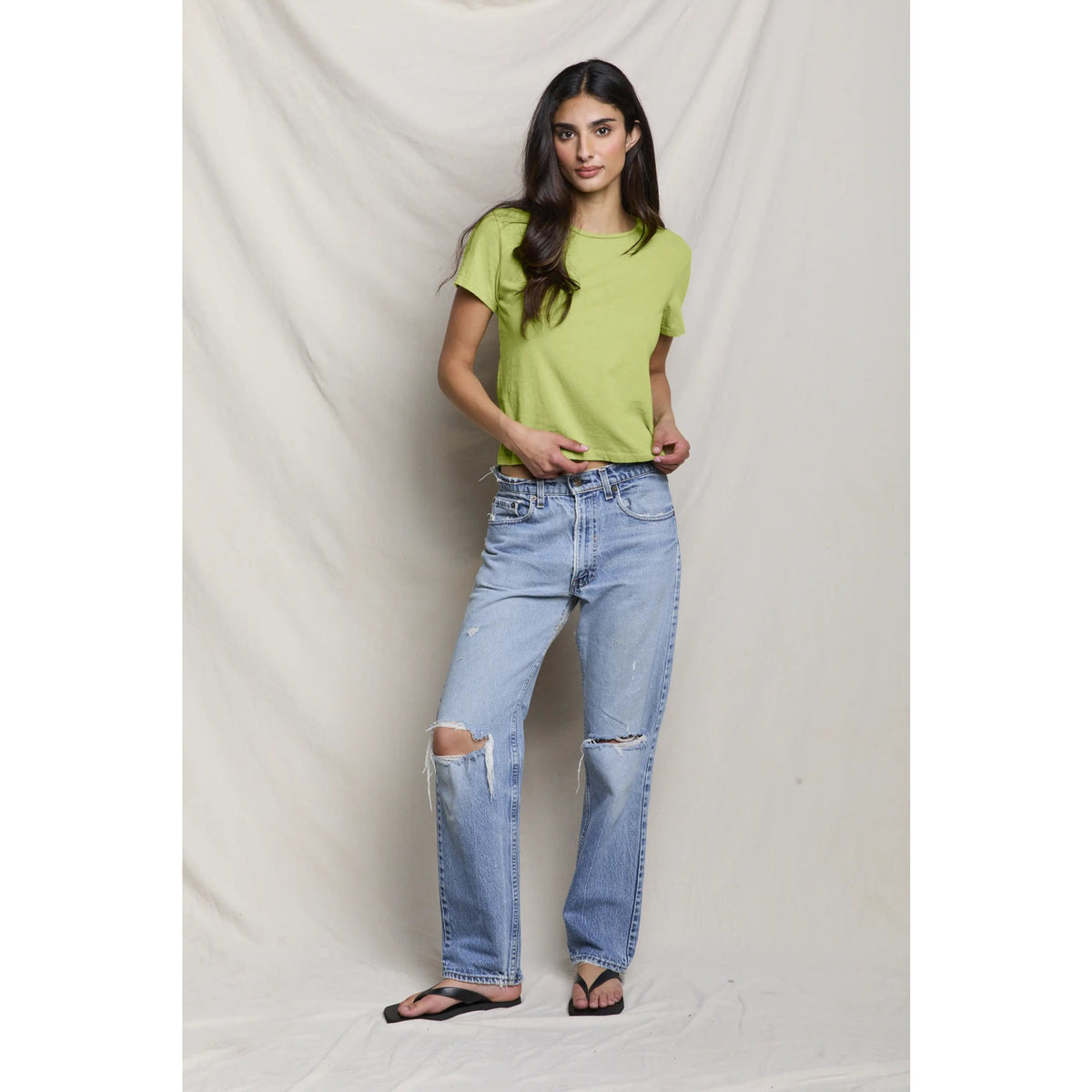 Perfect White Tee Womens Lisa Recycle Cotton Slim Crew Tee