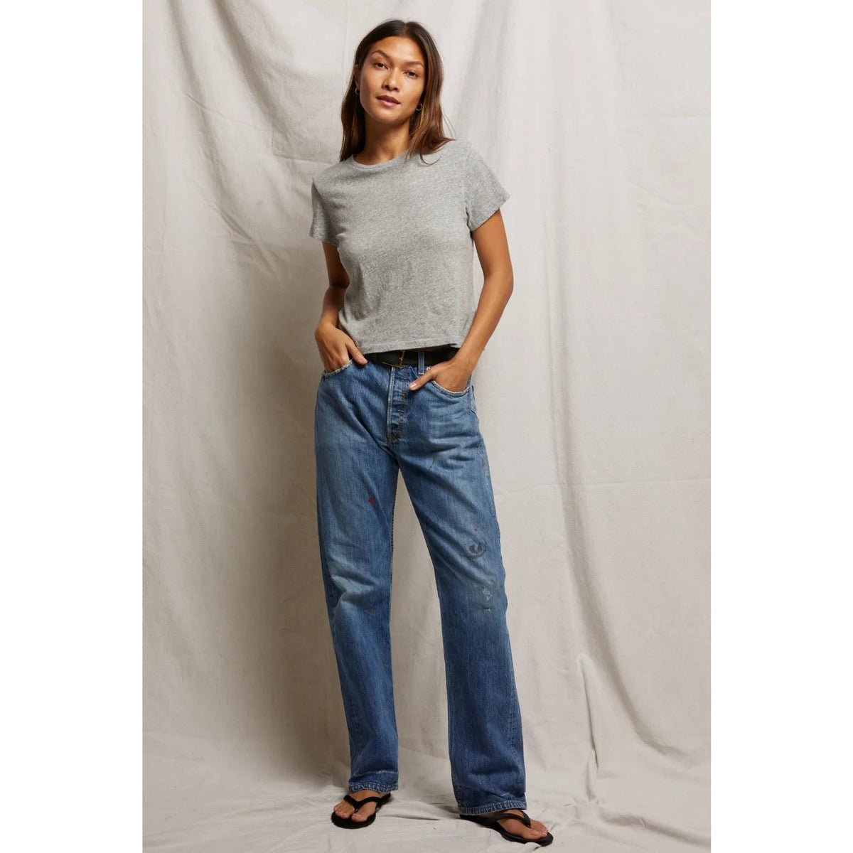Perfect White Tee Womens Lisa Recycle Cotton Slim Crew Tee