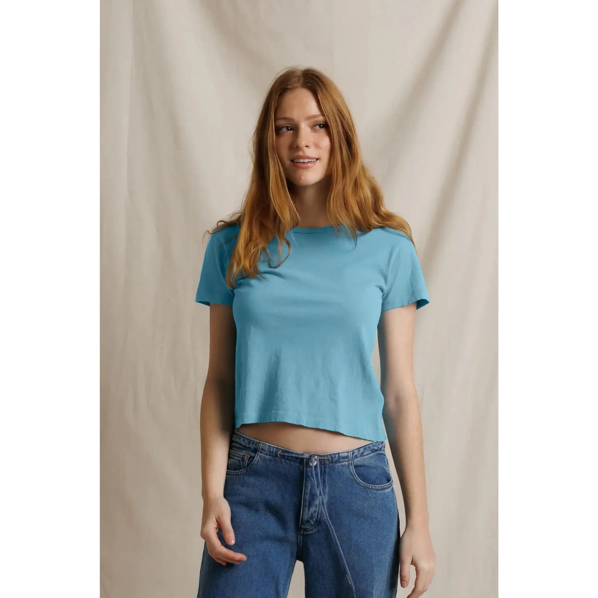 Perfect White Tee Womens Lisa Recycle Cotton Slim Crew Tee
