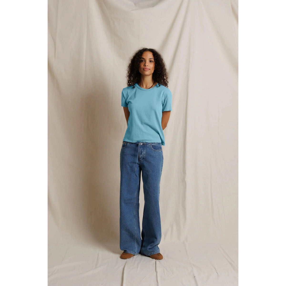 Perfect White Tee Womens Lisa Recycle Cotton Slim Crew Tee