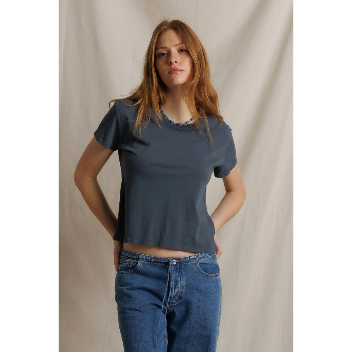 Perfect White Tee Womens Lisa Recycle Cotton Slim Crew Tee