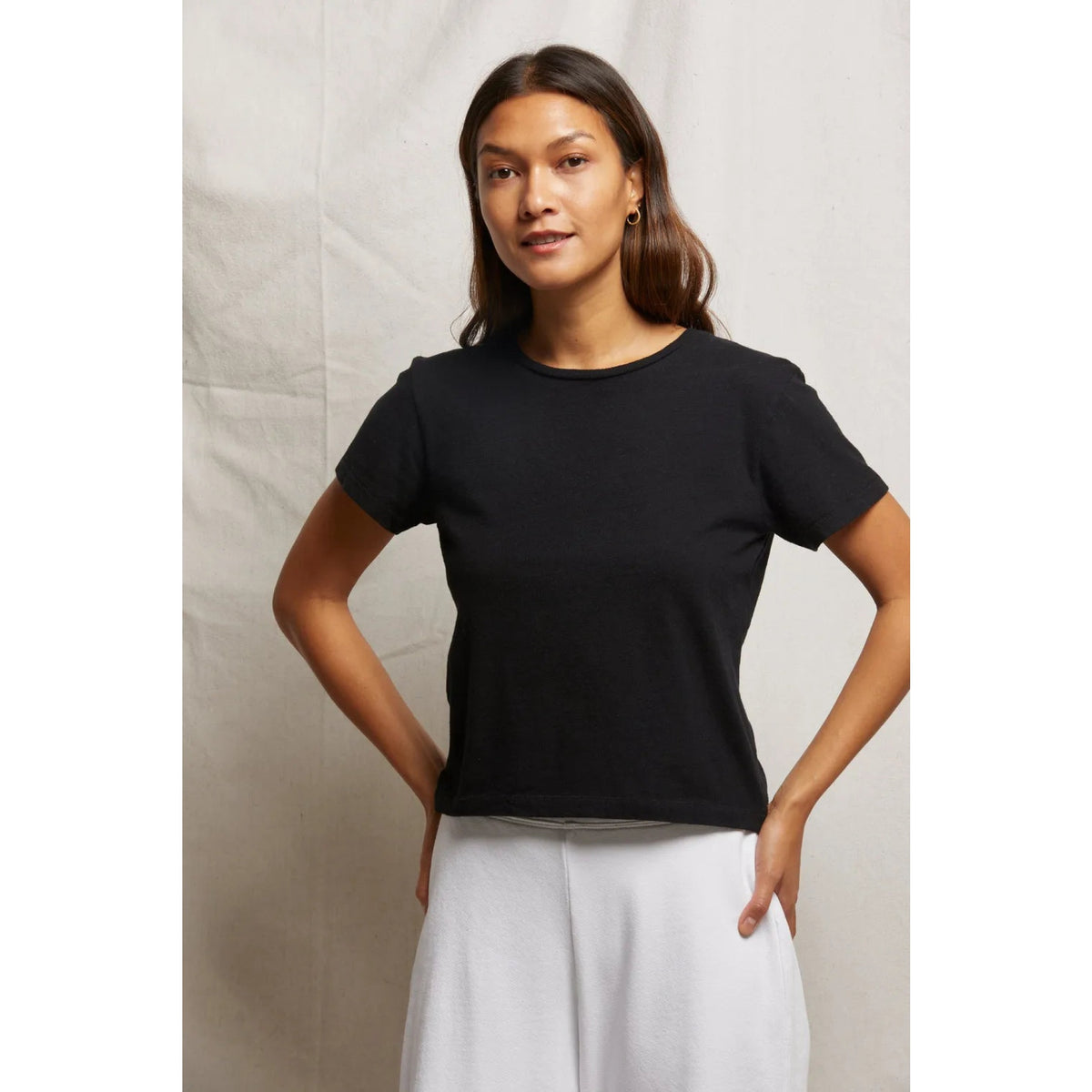Perfect White Tee Womens Lisa Recycle Cotton Slim Crew Tee