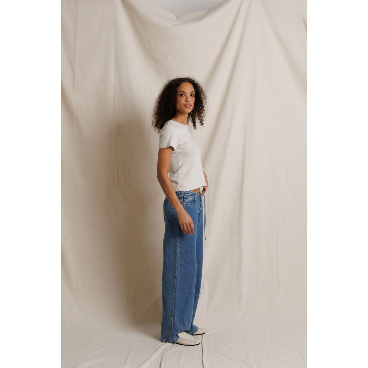 Perfect White Tee Womens Lisa Recycle Cotton Slim Crew Tee