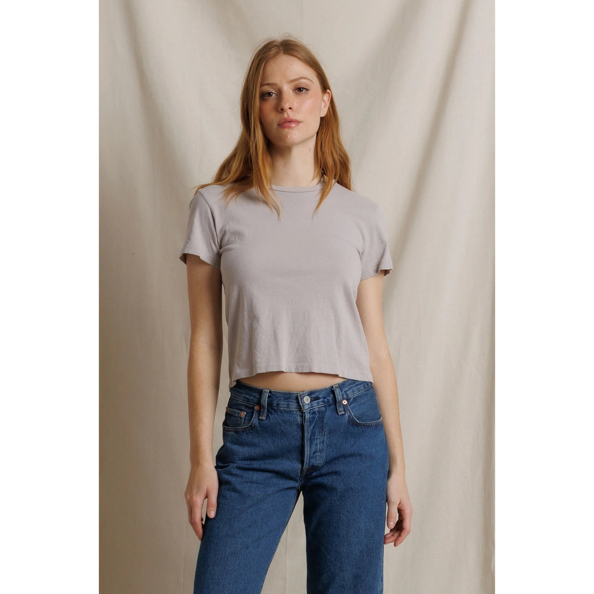 Perfect White Tee Womens Lisa Recycle Cotton Slim Crew Tee
