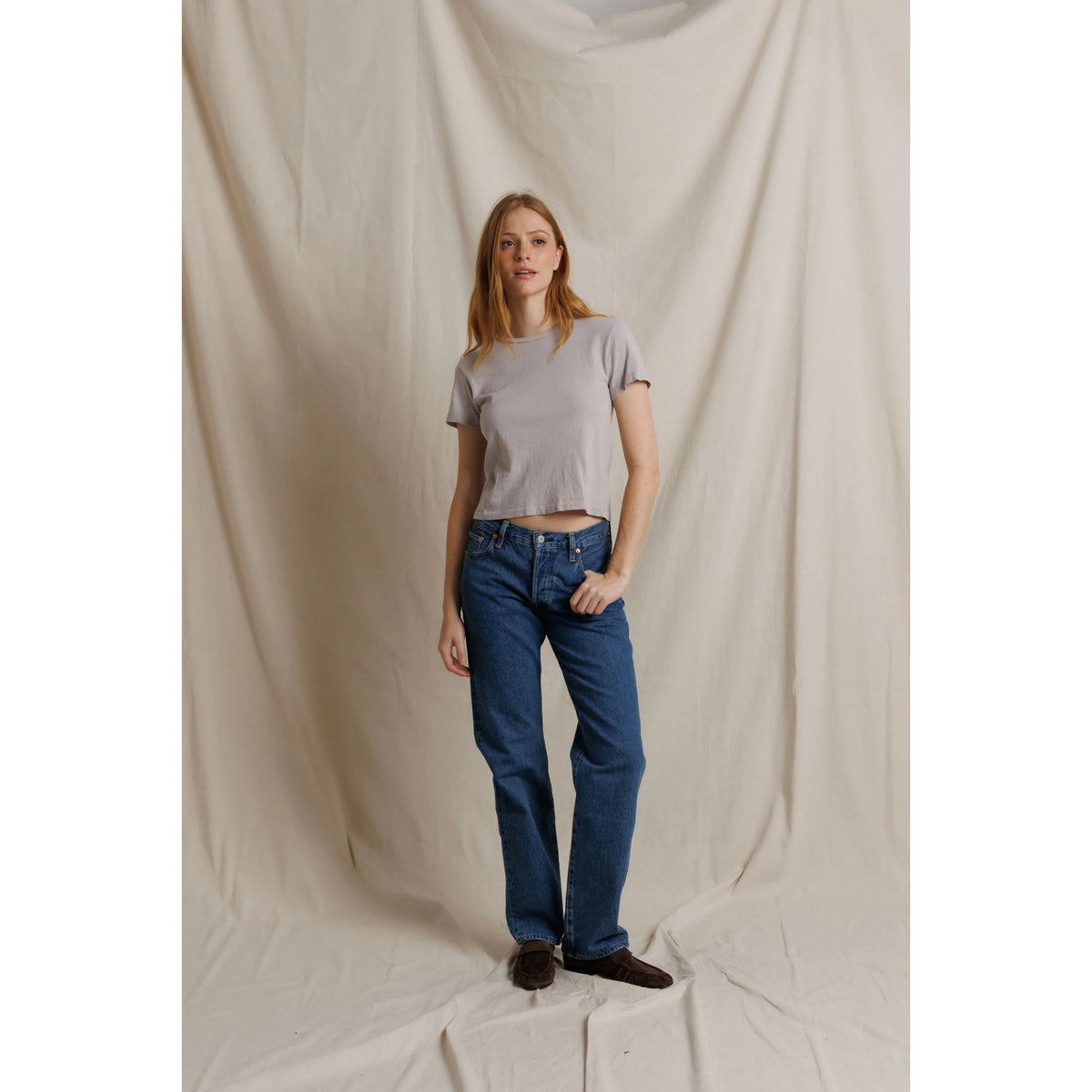 Perfect White Tee Womens Lisa Recycle Cotton Slim Crew Tee