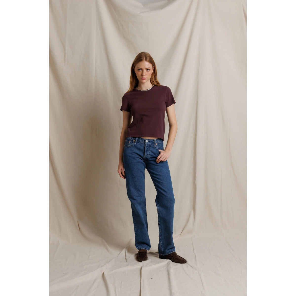 Perfect White Tee Womens Lisa Recycle Cotton Slim Crew Tee