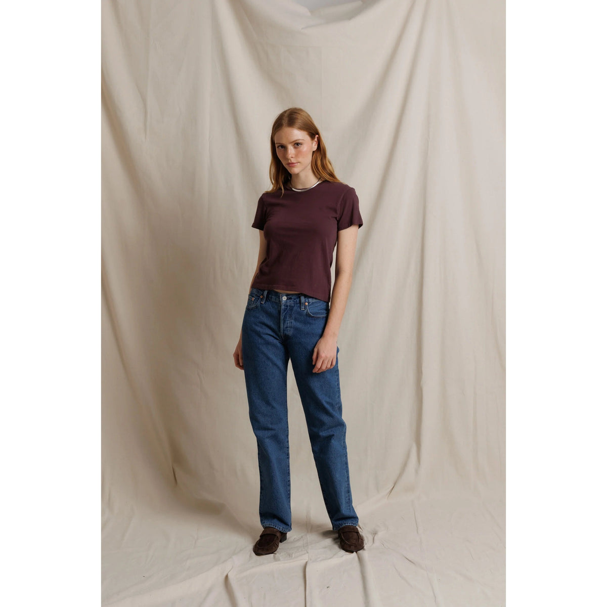 Perfect White Tee Womens Lisa Recycle Cotton Slim Crew Tee