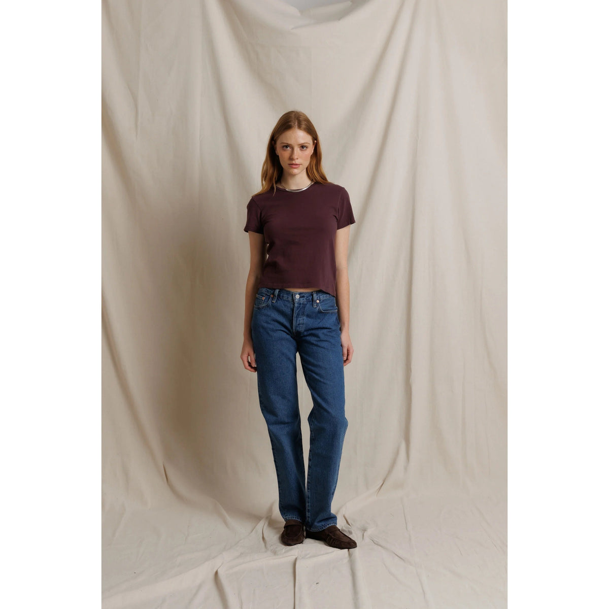 Perfect White Tee Womens Lisa Recycle Cotton Slim Crew Tee
