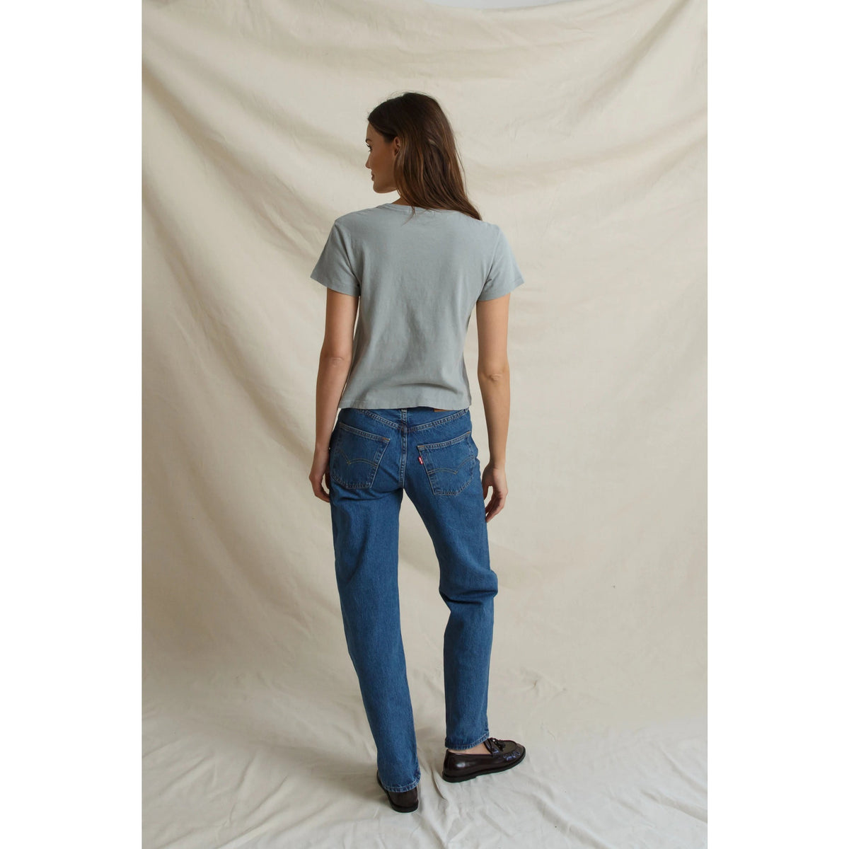 Perfect White Tee Womens Lisa Recycle Cotton Slim Crew Tee