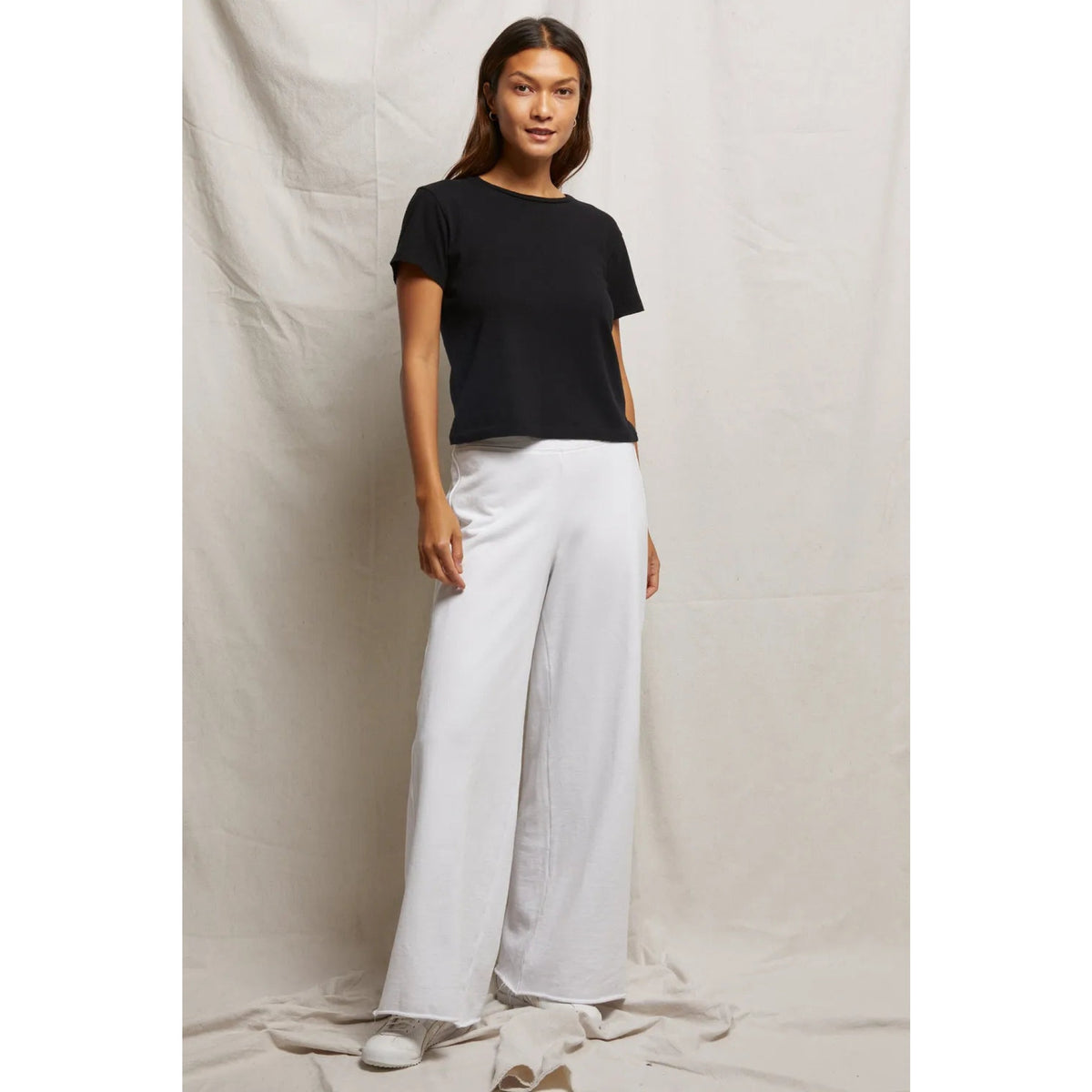 Perfect White Tee Womens Lisa Recycle Cotton Slim Crew Tee
