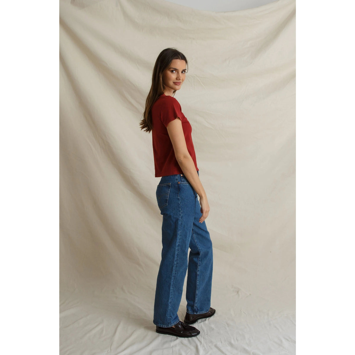 Perfect White Tee Womens Lisa Recycle Cotton Slim Crew Tee
