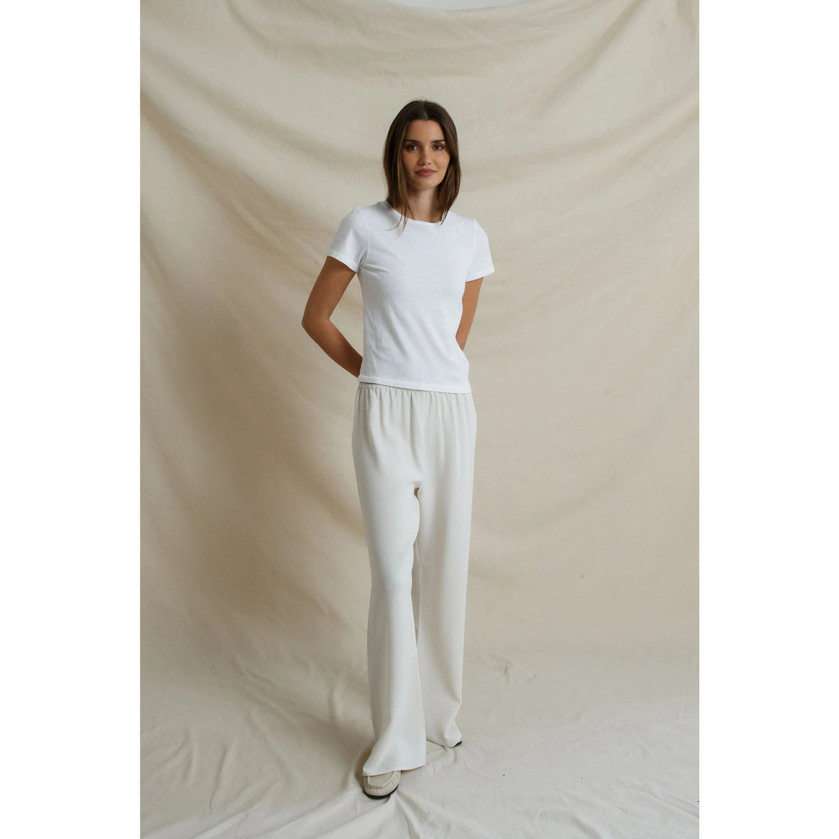 Perfect White Tee Womens Lisa Recycle Cotton Slim Crew Tee