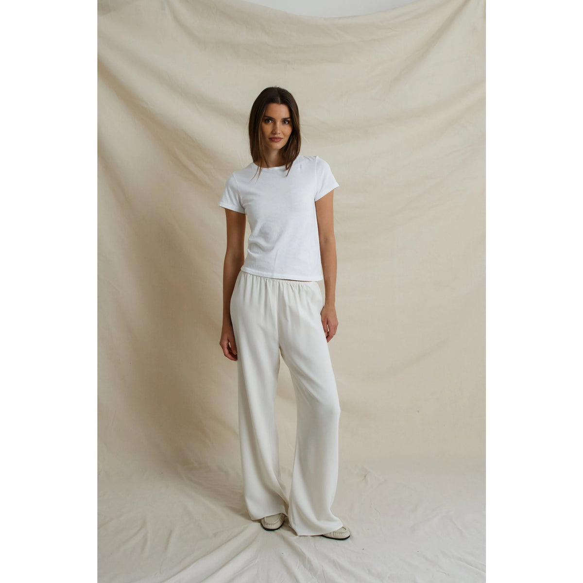 Perfect White Tee Womens Lisa Recycle Cotton Slim Crew Tee