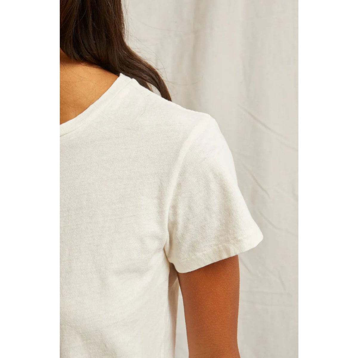 Perfect White Tee Womens Lisa Recycle Cotton Slim Crew Tee