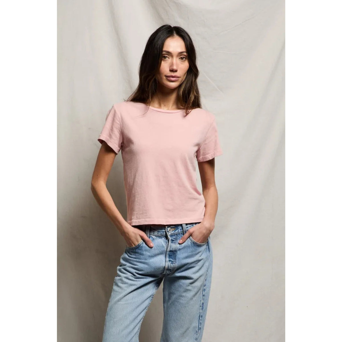 Perfect White Tee Womens Lisa Recycle Cotton Slim Crew Tee