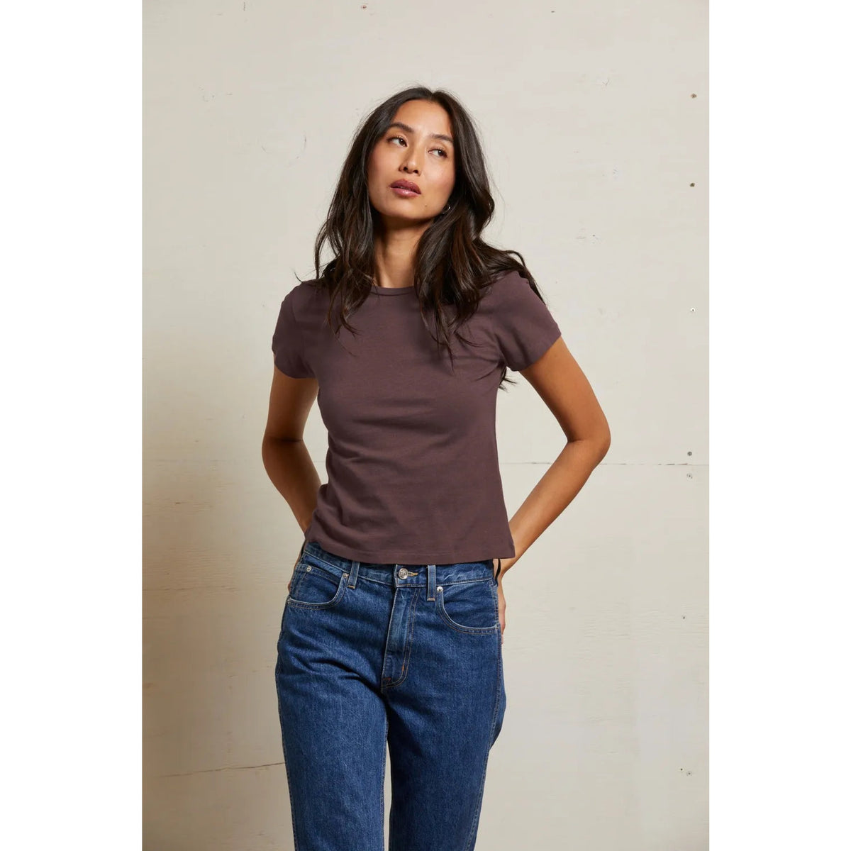 Perfect White Tee Womens Lisa Recycle Cotton Slim Crew Tee
