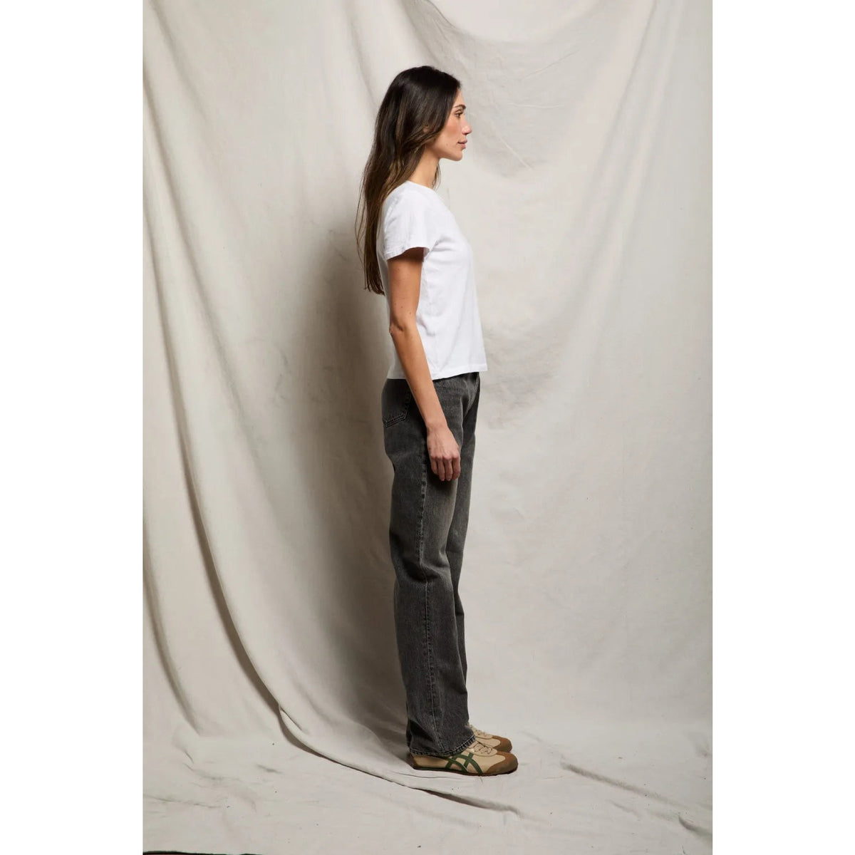 Perfect White Tee Womens Lisa Recycle Cotton Slim Crew Tee