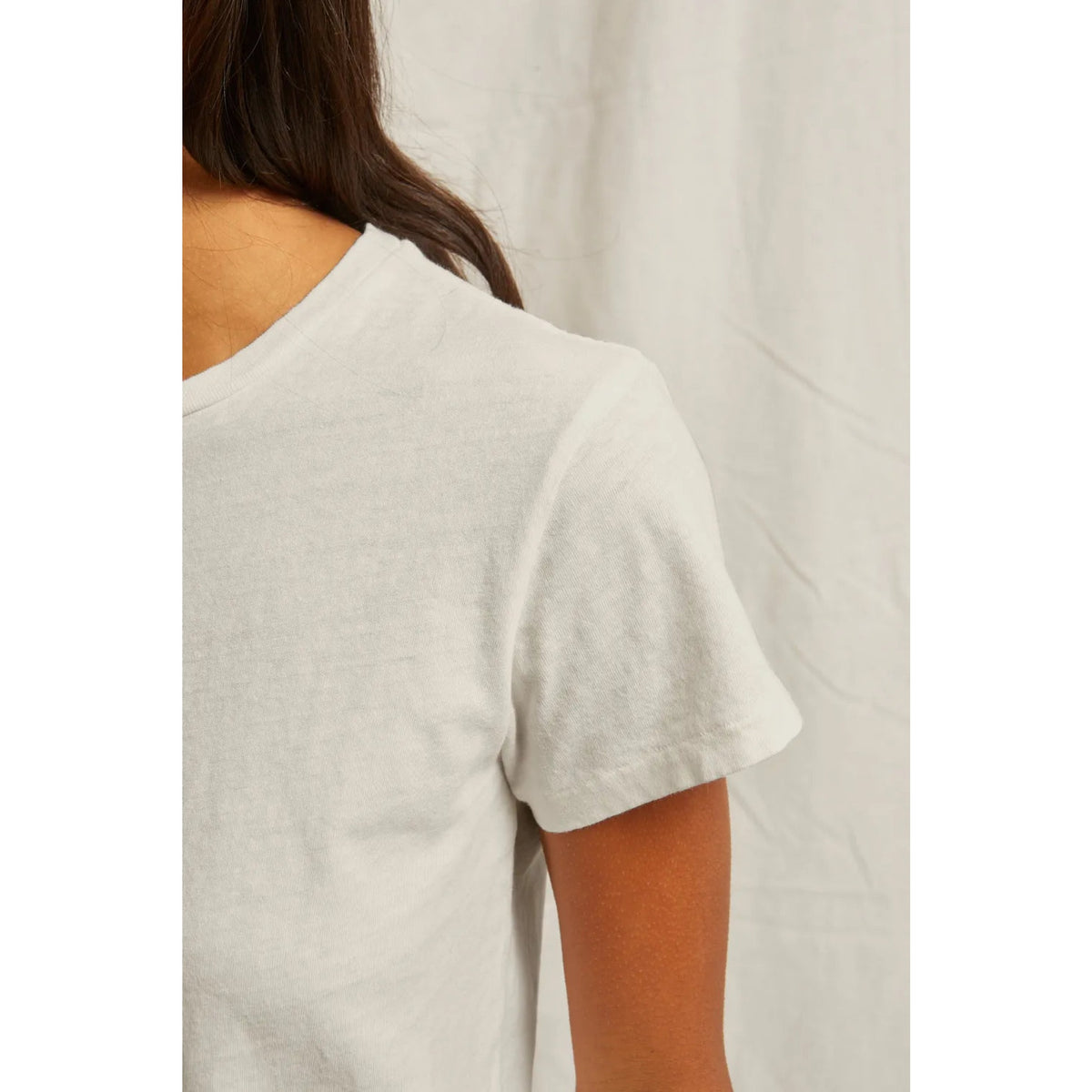 Perfect White Tee Womens Lisa Recycle Cotton Slim Crew Tee