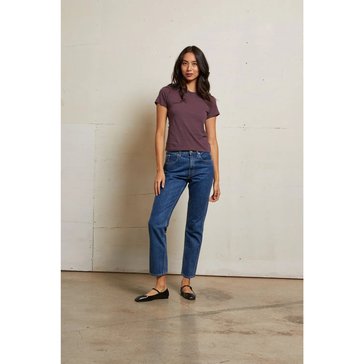 Perfect White Tee Womens Lisa Recycle Cotton Slim Crew Tee