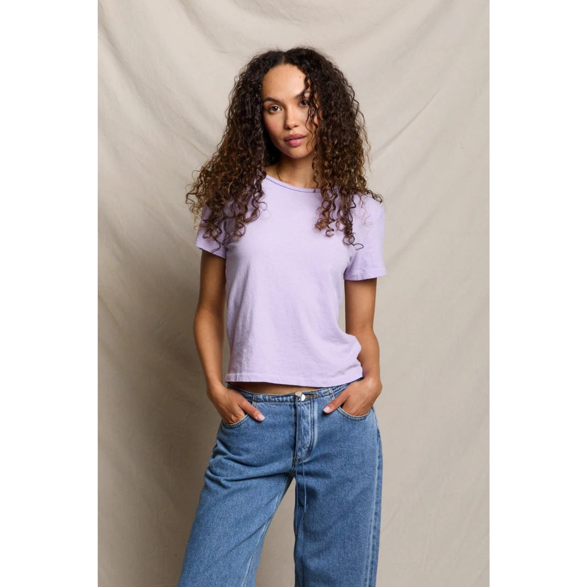 Perfect White Tee Womens Lisa Recycle Cotton Slim Crew Tee