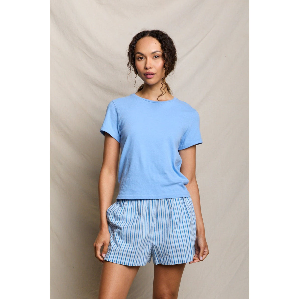 Perfect White Tee Womens Lisa Recycle Cotton Slim Crew Tee