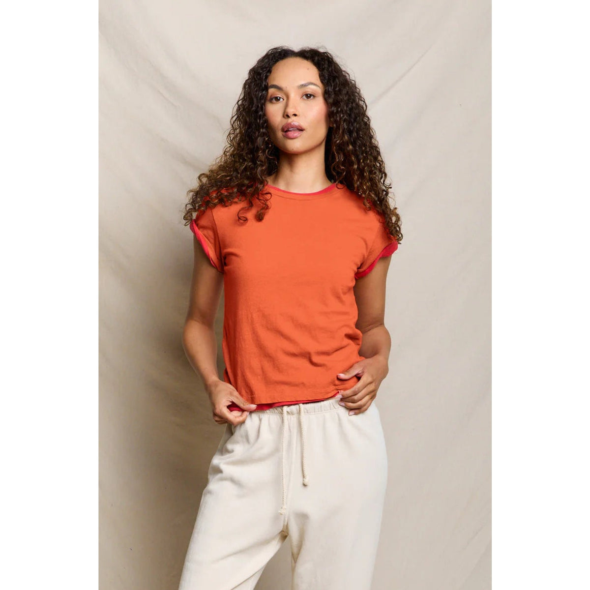 Perfect White Tee Womens Lisa Recycle Cotton Slim Crew Tee