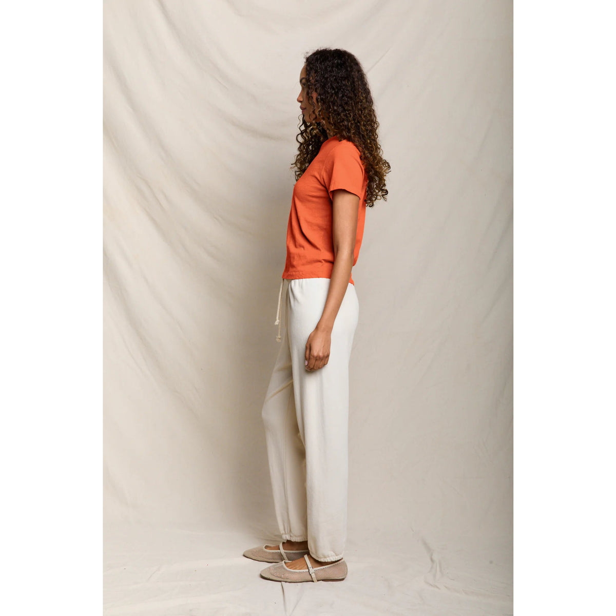 Perfect White Tee Womens Lisa Recycle Cotton Slim Crew Tee