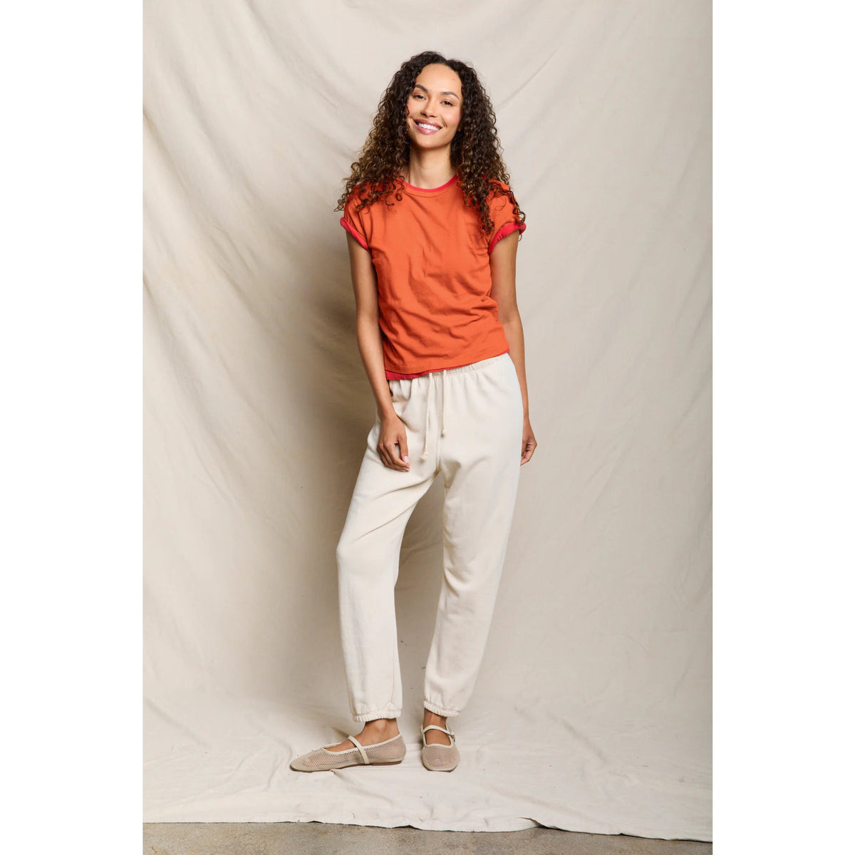 Perfect White Tee Womens Lisa Recycle Cotton Slim Crew Tee
