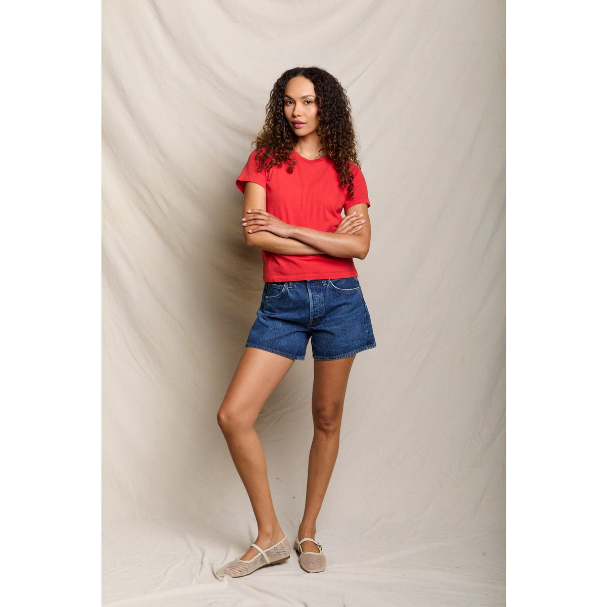 Perfect White Tee Womens Lisa Recycle Cotton Slim Crew Tee