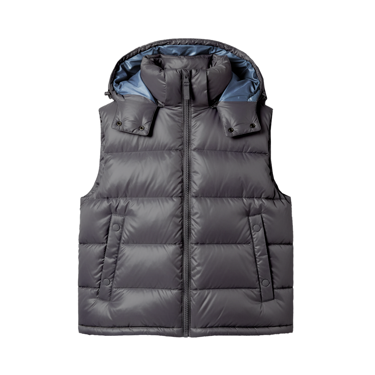 Save The Duck Womens Liselotte Hooded Vest LOVE23-10044_Gunmetal Grey